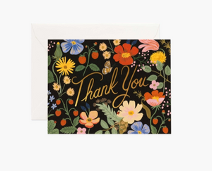 Rifle Paper Co Strawberry Fields Thank You Card - Eden Lifestyle