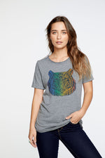 Chaser, Women - Shirts & Tops,  Chaser - Rainbow Tiger Tee