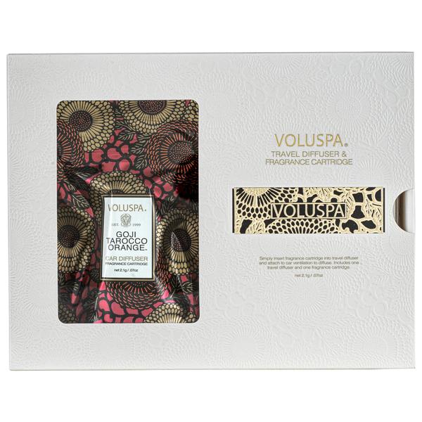 Voluspa, Home - Candles,  Voluspa Travel Diffuser & Fragrance Cartridge Goji Tarocco Orange