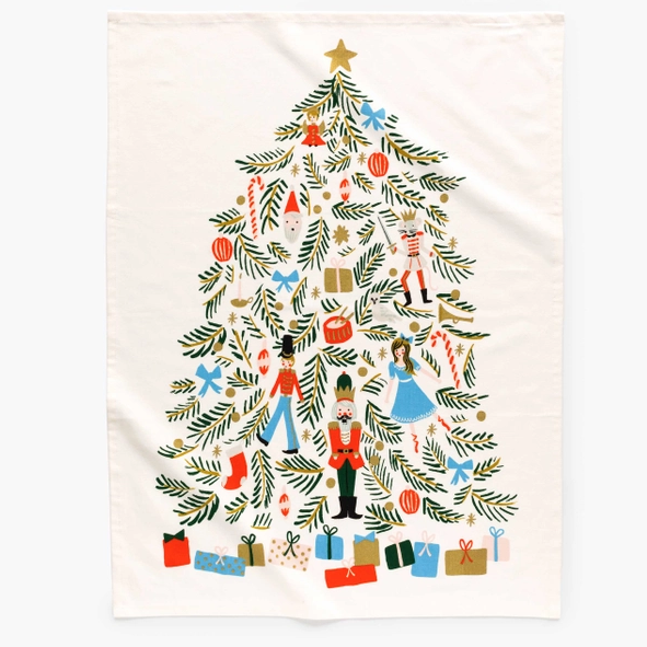 Rifle Paper Co. Christmas Tree Tea Towel - Eden Lifestyle
