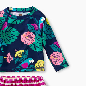 Tea Collection, Baby Girl Apparel - Swimwear,  Tropical Floral Rash Guard Set