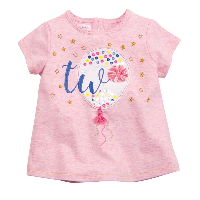 Mud Pie, Baby Girl Apparel - Tees,  Two Birthday Tee