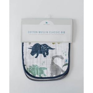 Little Unicorn, Baby - Feeding,  Little Unicorn Cotton Muslin Classic Bib 3 Pack - Dino Friends