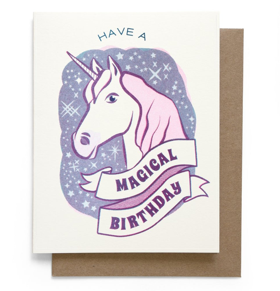 Eden Lifestyle, Gifts - Greeting Cards,  Magical Unicorn Birthday Card