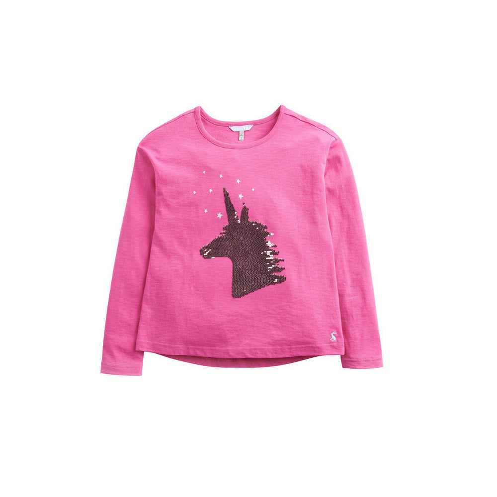 Joules, Girl - Shirts & Tops,  Joules Pink Unicorn Sequin Top