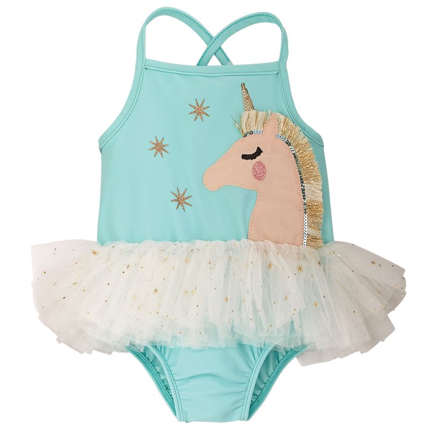 Little girl unicorn swimsuit top