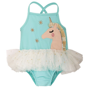 Mud Pie, Baby Girl Apparel - Swimwear,  Unicorn Swimsuit