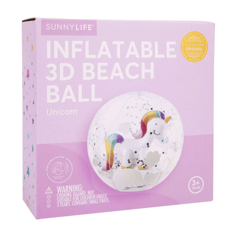 Sunnylife, Home - Outdoor,  3D INFLATABLE BEACH BALL | UNICORN