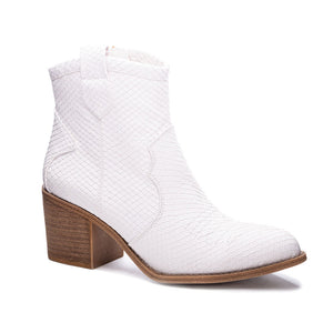 White Western Bootie - Eden Lifestyle