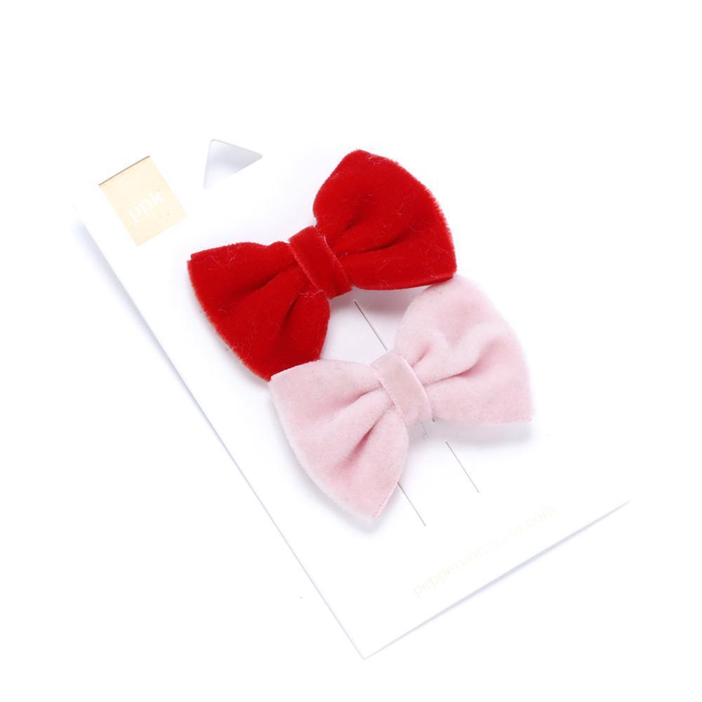 Eden Lifestyle, Accessories - Bows & Headbands,  Velvet Bow Hair Clip Set