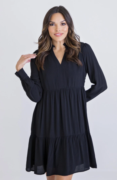 Vneck Ruffle Tier Dress - Eden Lifestyle