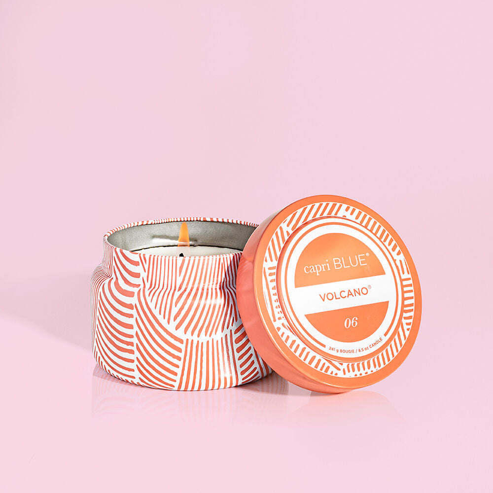 Volcano Tangerine Printed Travel Tin 8.5 oz - Eden Lifestyle