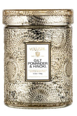 Voluspa, Home - Candles,  Voluspa - Gilt Pomander & Hinoki - Small Jar Candle