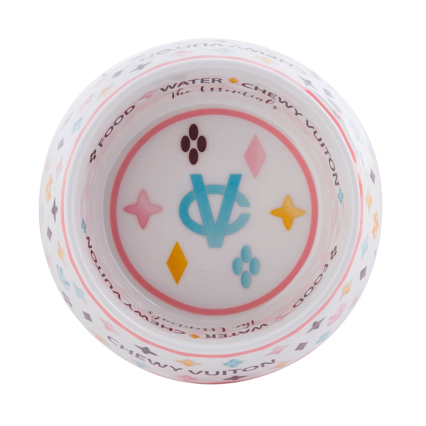 Haute Diggity Dog, Home - Pet,  White Chewy Vuiton Dog Bowl
