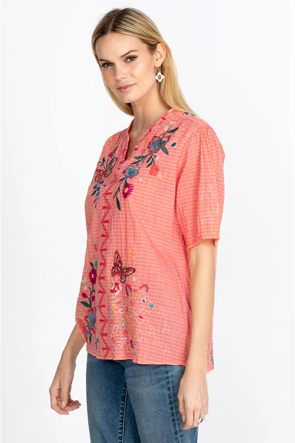 OLINDA PUFF SLEEVE EFFORTLESS BLOUSE - Eden Lifestyle