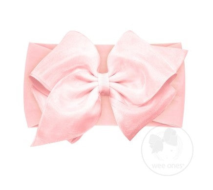 Wee Ones, Accessories - Bows & Headbands,  Wee Ones Organza Overlay Baby Headband with Bow