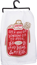 Primatives by Kathy, Home - Decorations,  What to my Wondering Eyes Dish Towel