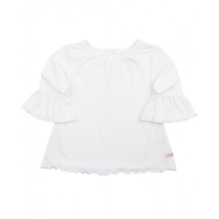 Ruffle Butts, Baby Girl Apparel - Shirts & Tops,  White Belle Top