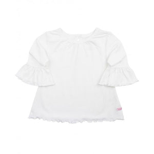 Ruffle Butts, Baby Girl Apparel - Shirts & Tops,  White Belle Top