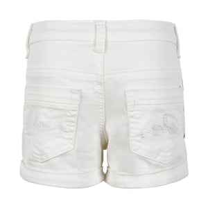 Creamie, Girl - Shorts,  White Denim Shorts