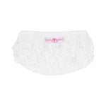 Ruffle Butts, Baby Girl Apparel - Bloomers,  White Woven RuffleButt