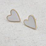 White Heart Eyes Earrings - Eden Lifestyle