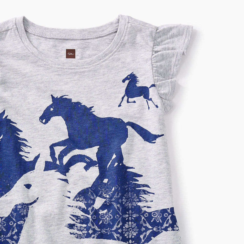 Tea Collection, Girl - Shirts & Tops,  Wild Horses Twirl Top