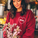 Friday + Saturday, Women - Loungewear,  Wine Sweatshirt