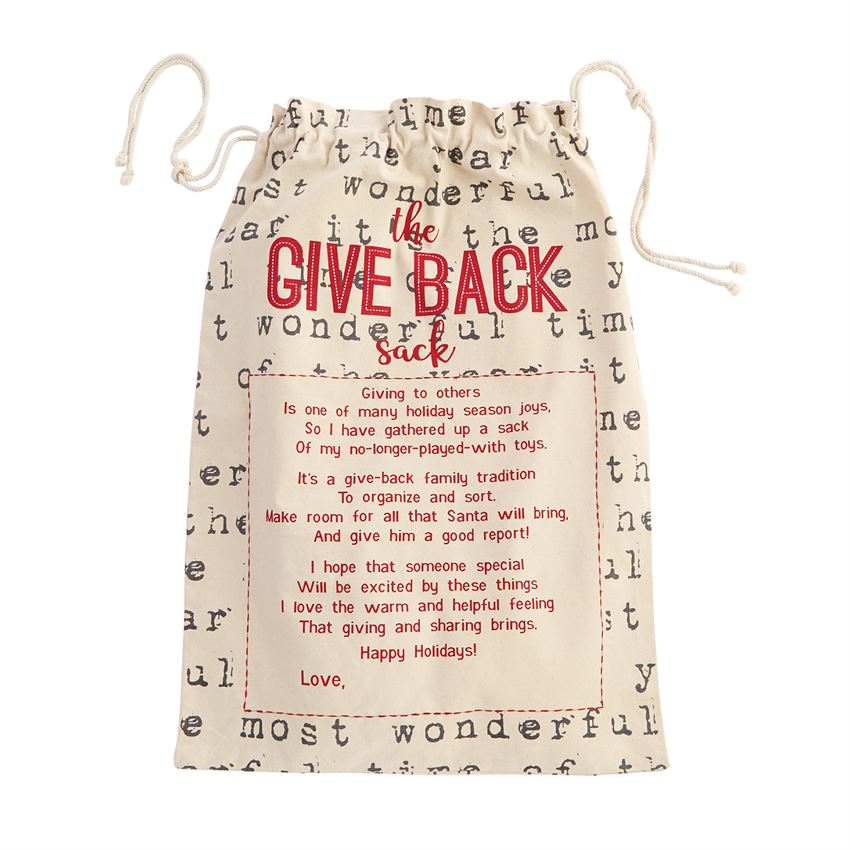 Mud Pie, Home - Decorations,  Mud Pie - Christmas Give Back Sack