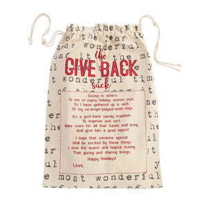 Mud Pie, Home - Decorations,  Mud Pie - Christmas Give Back Sack