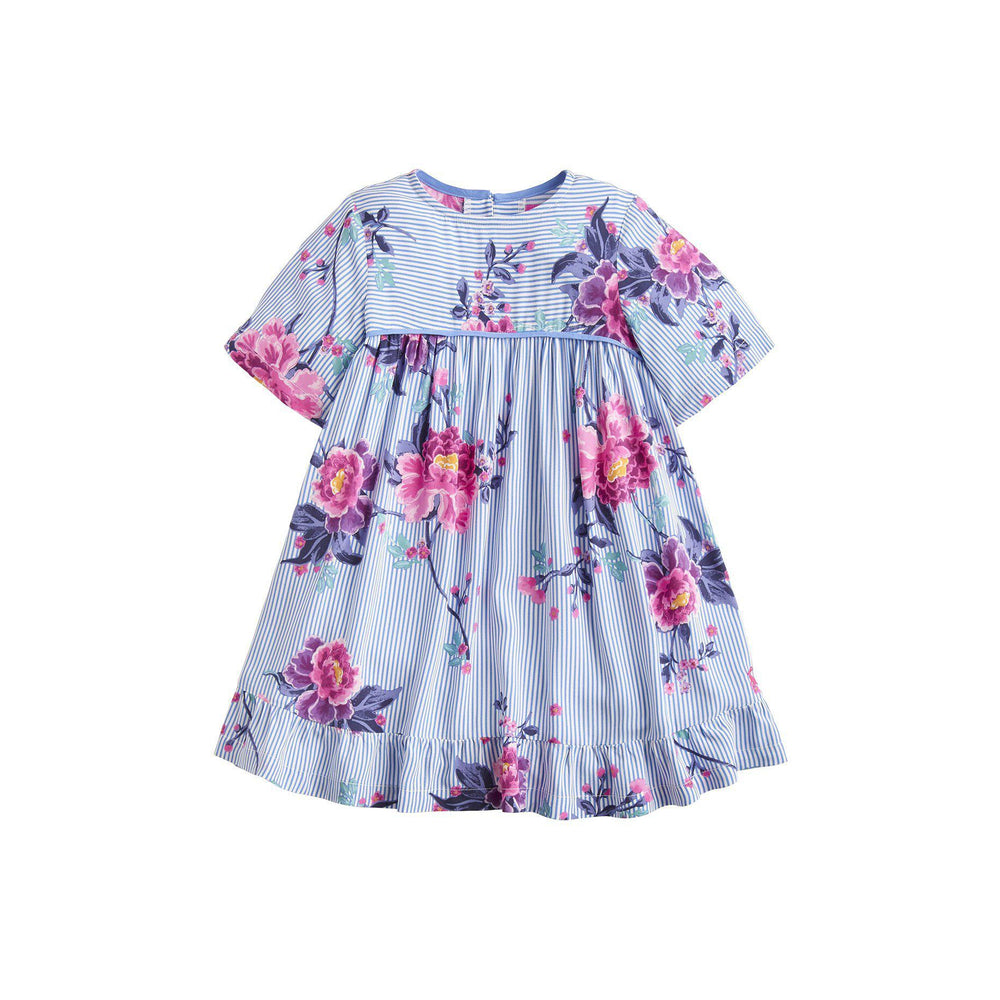 Joules, Girl - Dresses,  Joules Younger Judy Short Sleeved Woven Dress With Pelpum