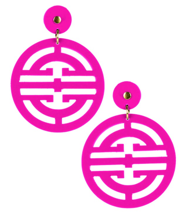 Zoey Hot Pink Earring - Eden Lifestyle